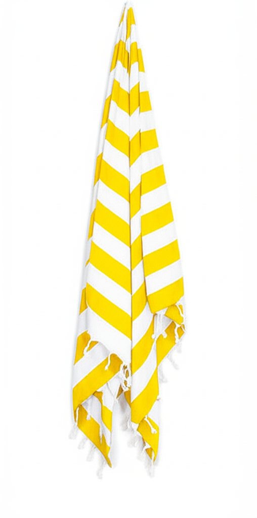 BOLD STRIPED PREMIUM TURKISH TOWEL in Yellow color made of 100% Turkish cotton by buldano in Turkey