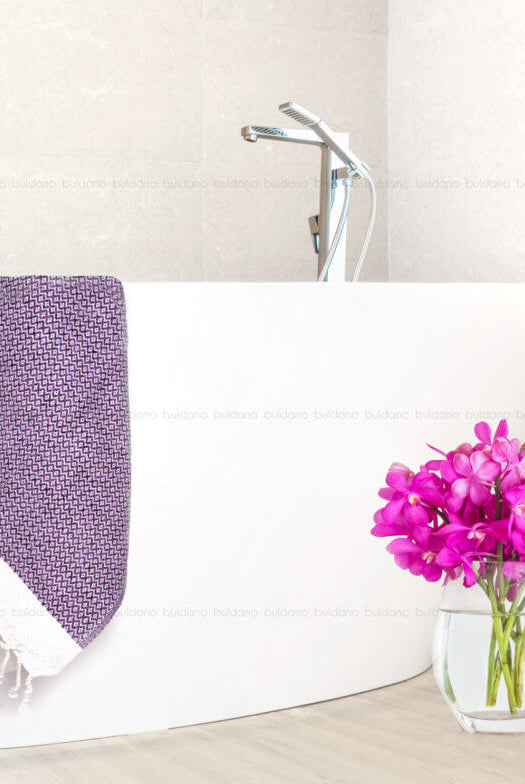 DIAMOND PREMIUM PESHTEMAL in Purple color made of 100% Turkish cotton by buldano in Turkey