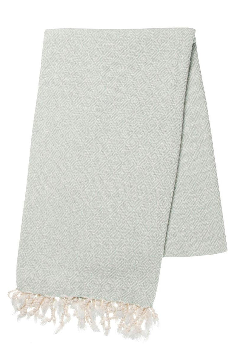 Diamond Weave Turkish Towel in Mint color made of 100% Turkish cotton Turkish Towel by buldano in Turkey