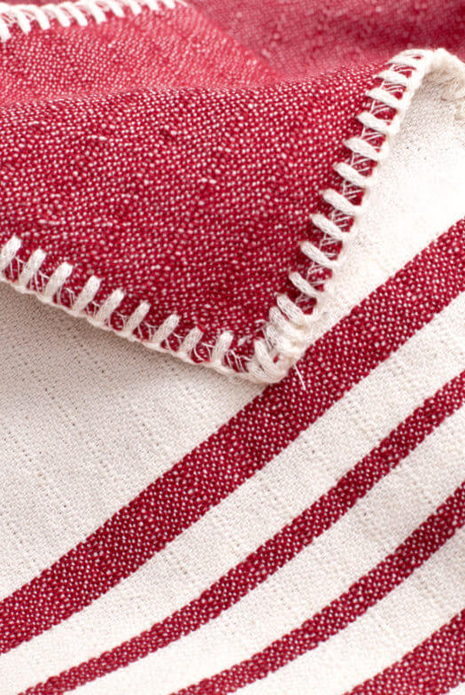 FARMHOUSE DOUBLE SIDED THROW in color made of 100% Turkish cotton Throw by buldano in Turkey