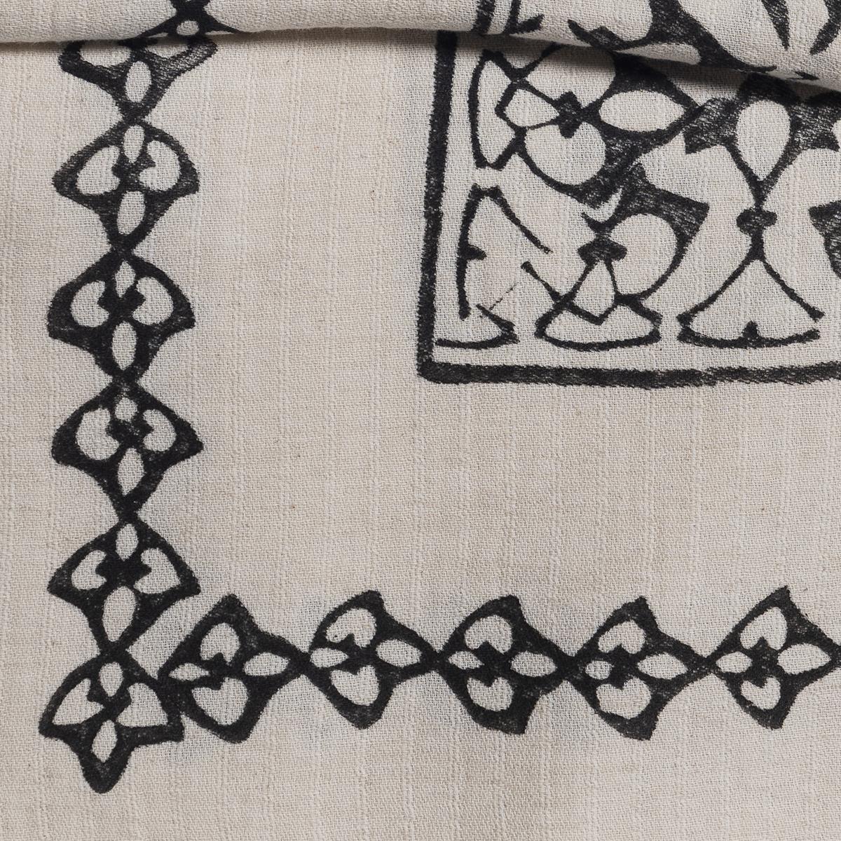 Hand Printed Linen Cotton Blend Throw in color made of 100% Turkish cotton Throw by buldano in Turkey