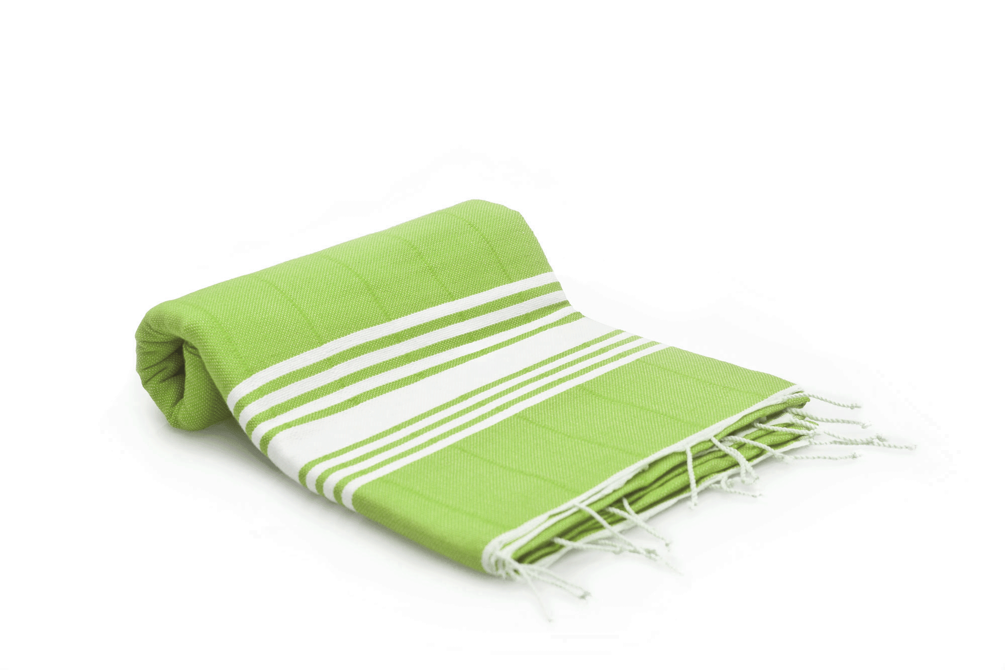 Double Woven Turkish Towel - SAMPLE SALE in Lime Green color made of 100% Turkish cotton Turkish Towel by buldano in Turkey