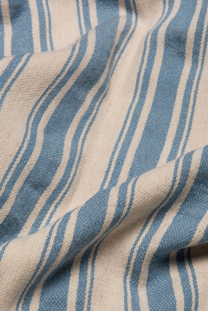 Cotton Linen Blend Vertical Striped Turkish Towel in color made of 100% Turkish cotton by buldano in Turkey