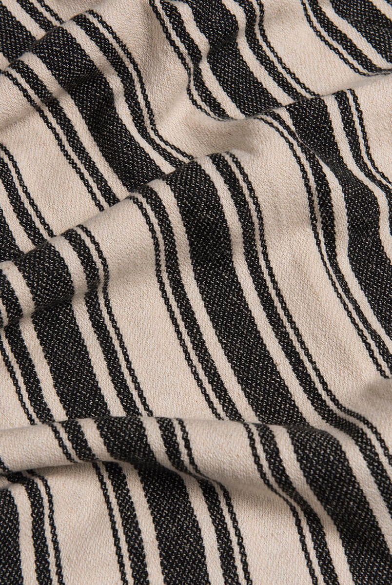 Cotton Linen Blend Vertical Striped Turkish Towel in color made of 100% Turkish cotton by buldano in Turkey