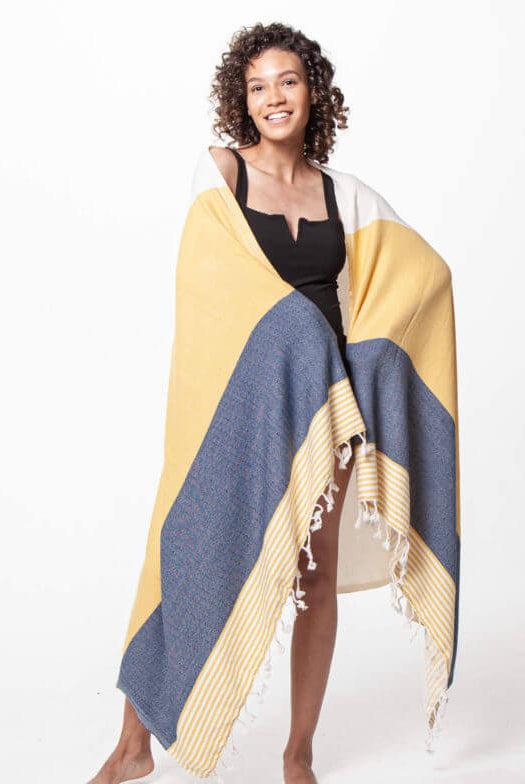 Multi Color Turkish Towel in color made of 100% Turkish cotton by buldano in Turkey