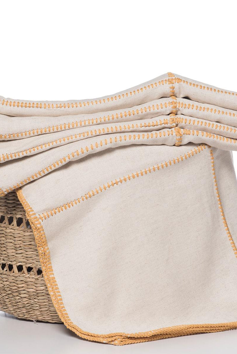PATCHWORK COTTON / LINEN THROW in color made of 100% Turkish cotton Throw by buldano in Turkey