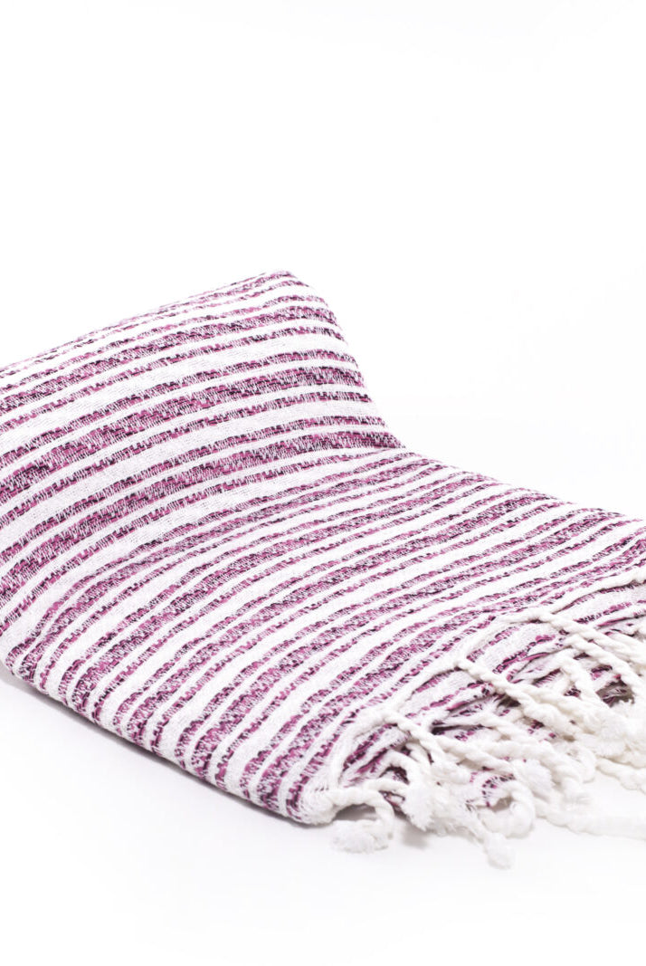 Turkish Towel - SAMPLE SALE in Fuschia color made of 100% Turkish cotton Turkish Towel by buldano in Turkey