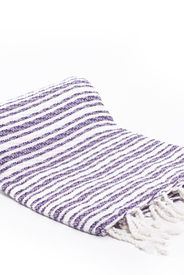 Turkish Towel - SAMPLE SALE in Purple color made of 100% Turkish cotton Turkish Towel by buldano in Turkey