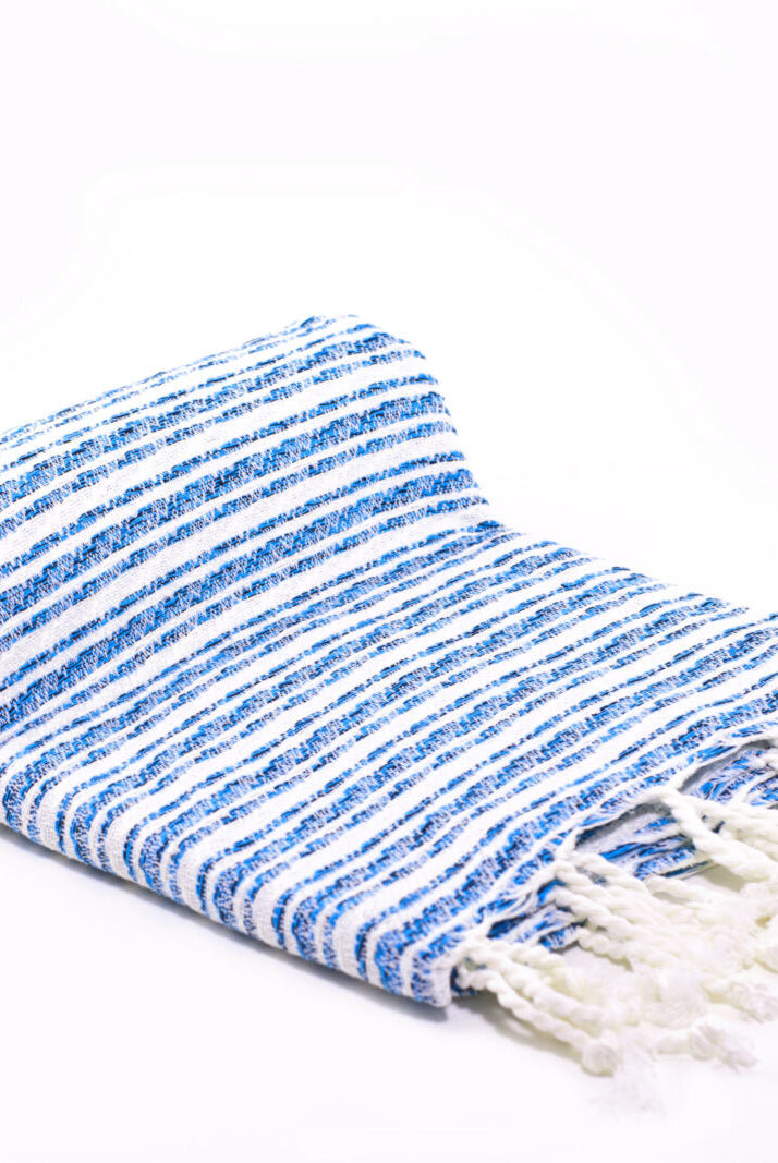 Turkish Towel - SAMPLE SALE in Blue color made of 100% Turkish cotton Turkish Towel by buldano in Turkey