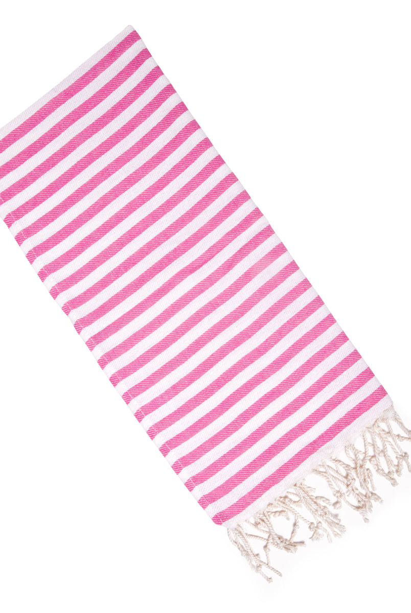 Mini Towel - SAMPLE SALE in Pink color made of 100% Turkish cotton Turkish Towel by buldano in Turkey