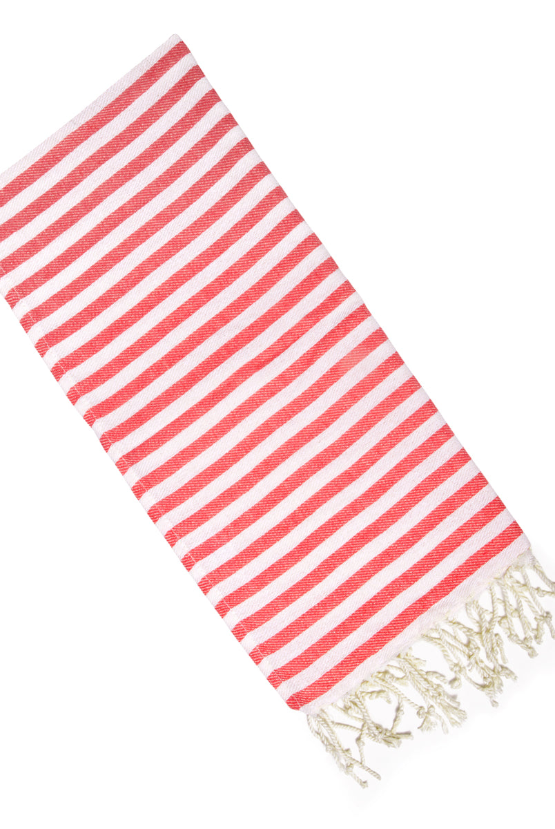 Mini Towel - SAMPLE SALE in Red color made of 100% Turkish cotton Turkish Towel by buldano in Turkey