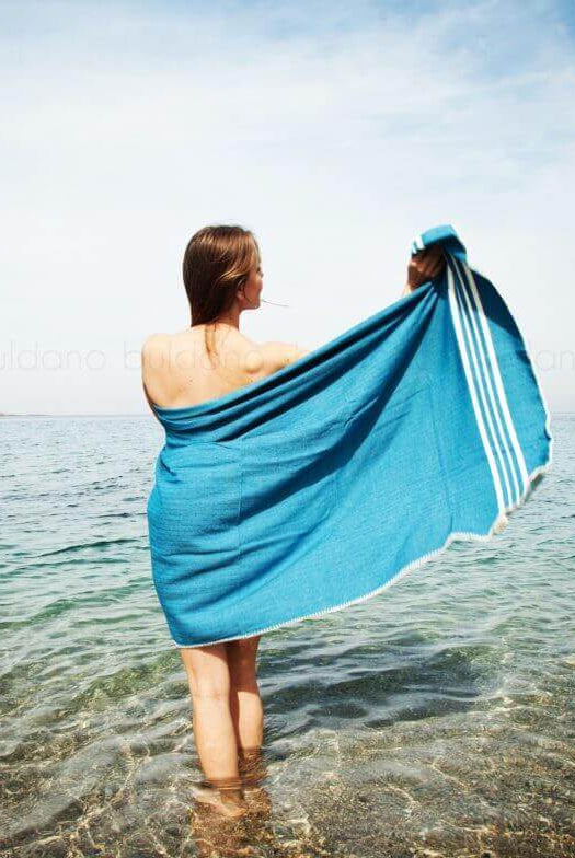 Farm House Turkish Towel without Fringe in color made of 100% Turkish cotton by buldano in Turkey