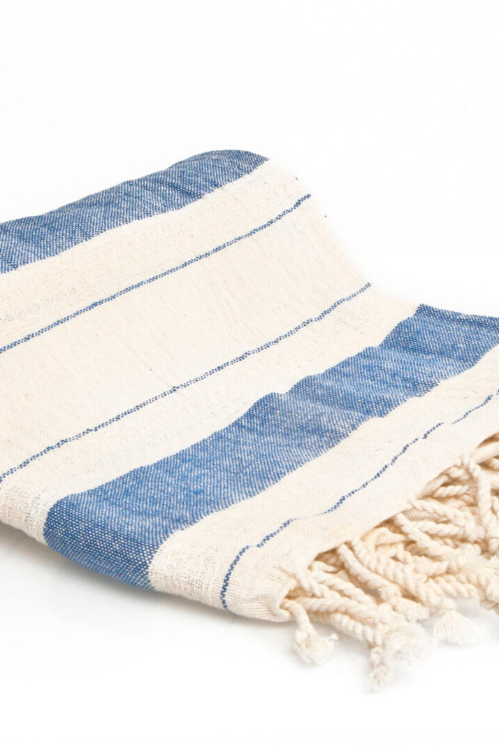 Turkish Towel - SAMPLE SALE in Blue color made of 100% Turkish cotton Turkish Towel by buldano in Turkey