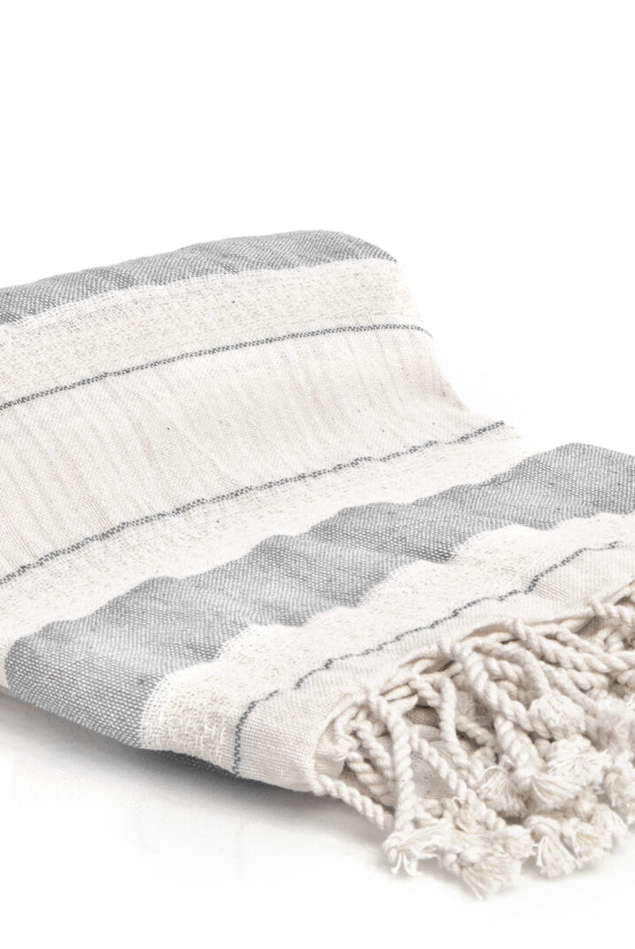 Turkish Towel - SAMPLE SALE in Light Grey color made of 100% Turkish cotton Turkish Towel by buldano in Turkey