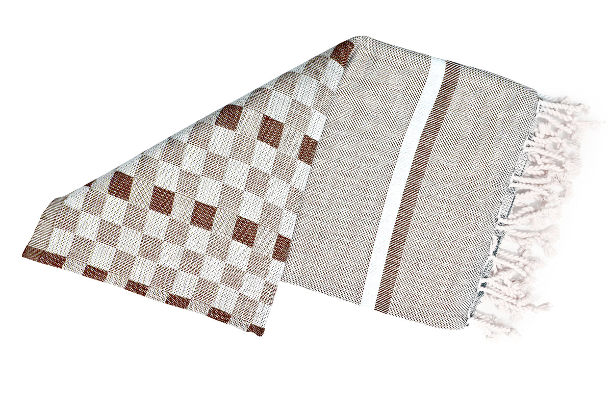 Turkish Towel - SAMPLE SALE in Brown color made of 100% Turkish cotton Turkish Towel by buldano in Turkey