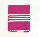 Farm House Turkish Towel without Fringe in Fushia color made of 100% Turkish cotton by buldano in Turkey