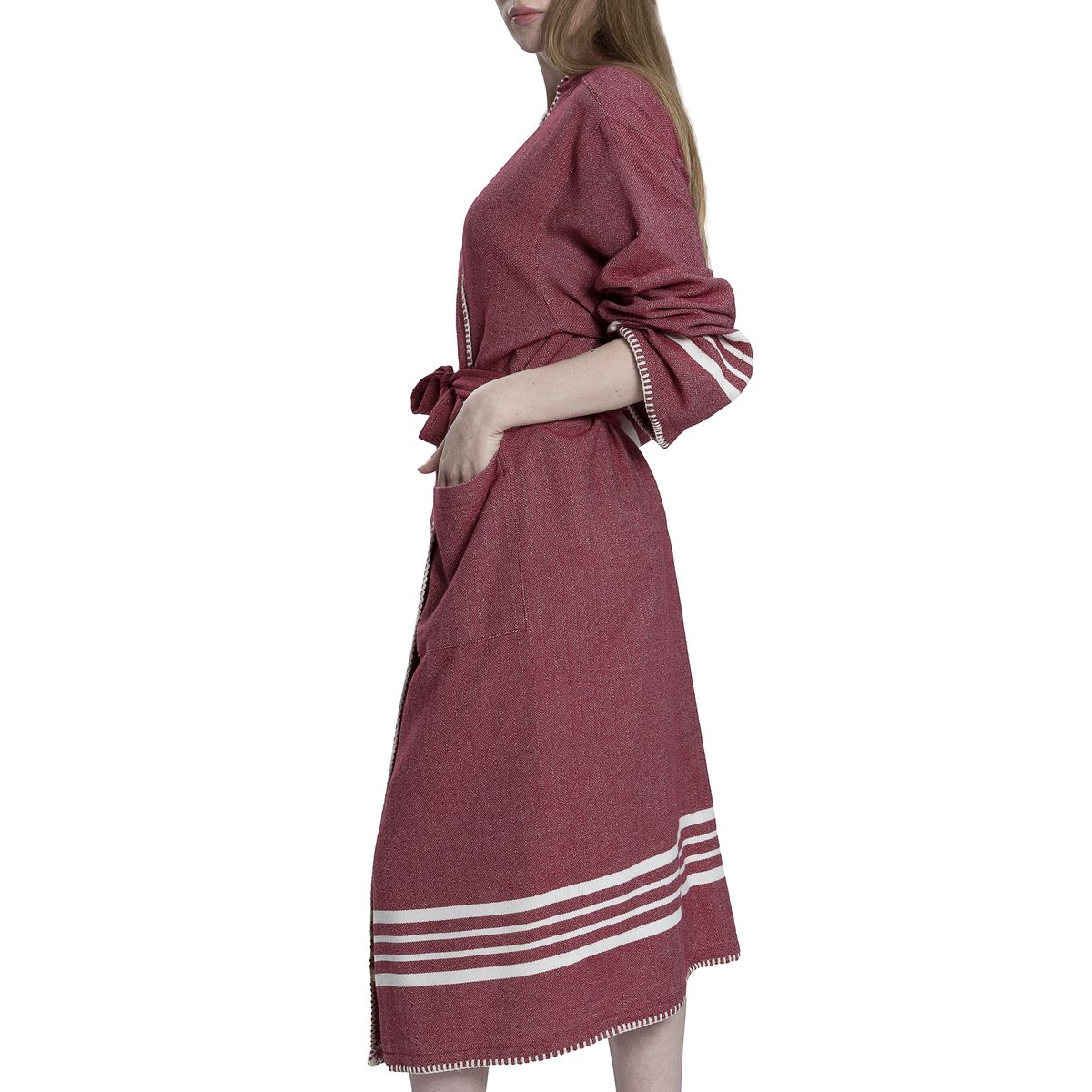 FARMHOUSE PREMIUM KIMONO ROBE in color made of 100% Turkish cotton Turkish Towel by buldano in Turkey