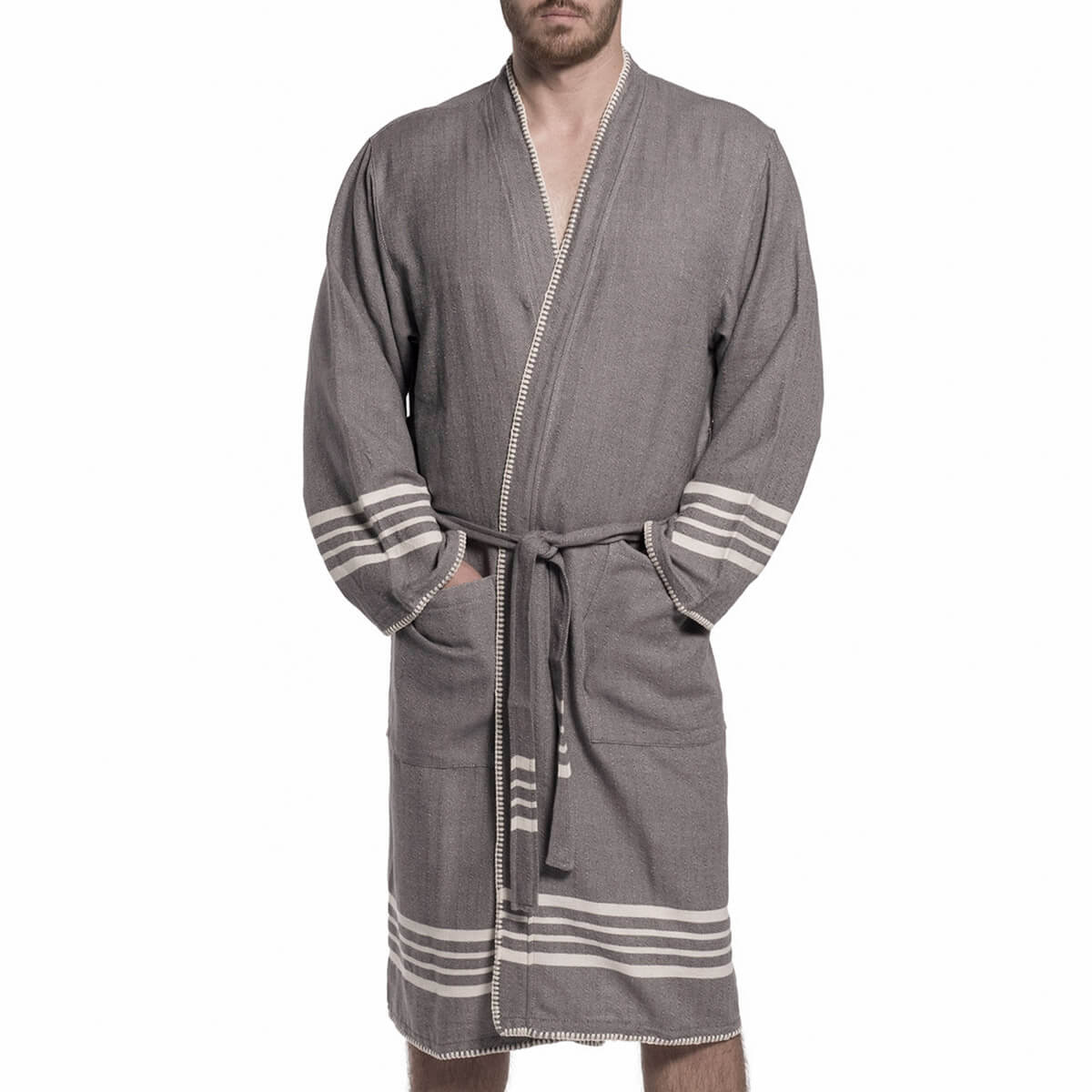 FARMHOUSE PREMIUM KIMONO ROBE in color made of 100% Turkish cotton Turkish Towel by buldano in Turkey