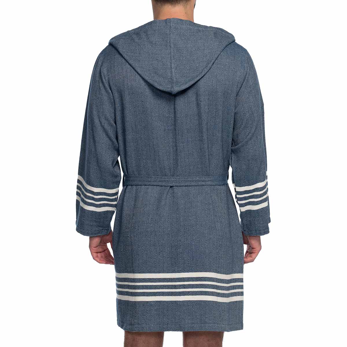 SHORT ROBE WITH HOOD in color made of 100% Turkish cotton Turkish Towel by buldano in Turkey
