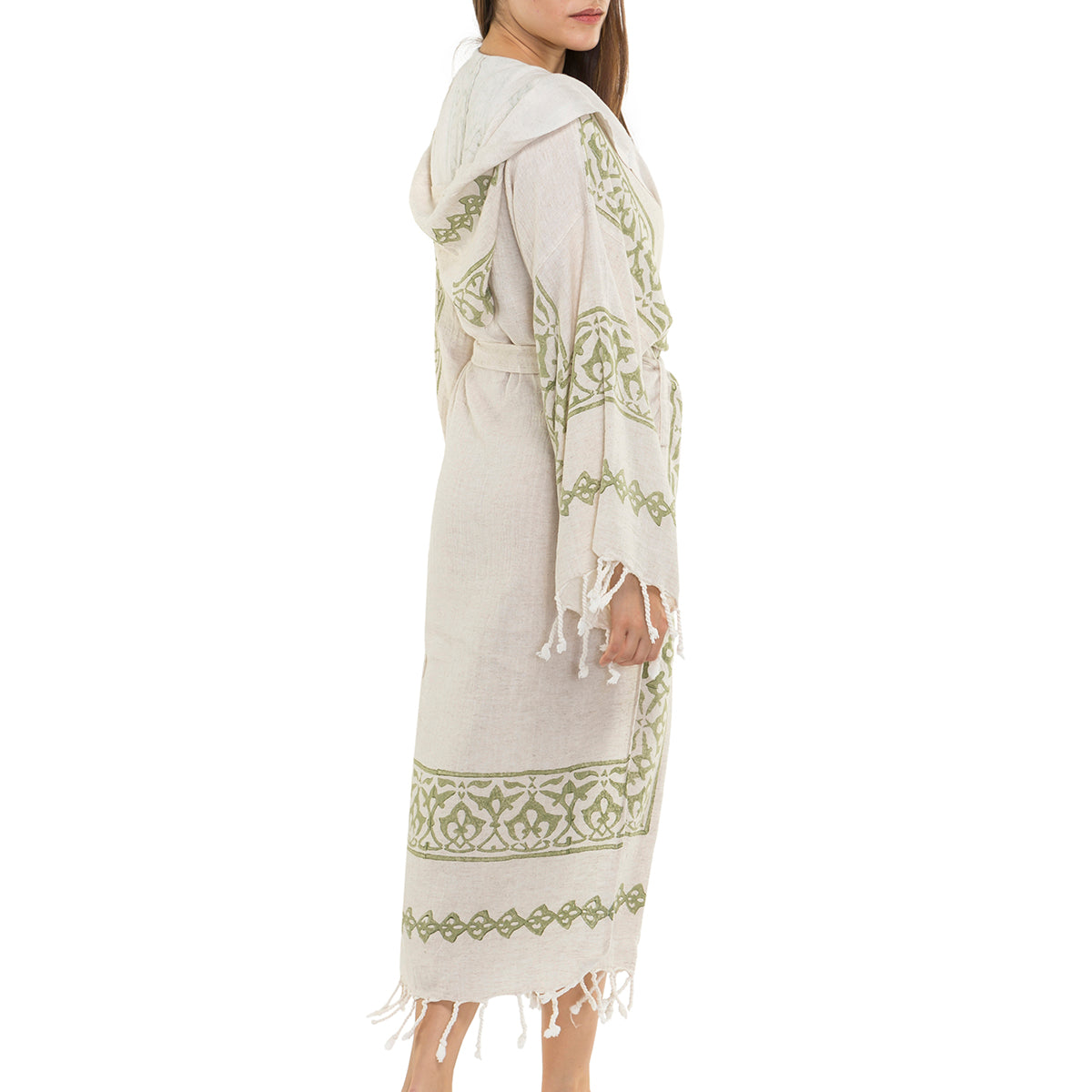 HAND PRINTED ROBE in color made of 100% Turkish cotton Turkish Towel by buldano in Turkey
