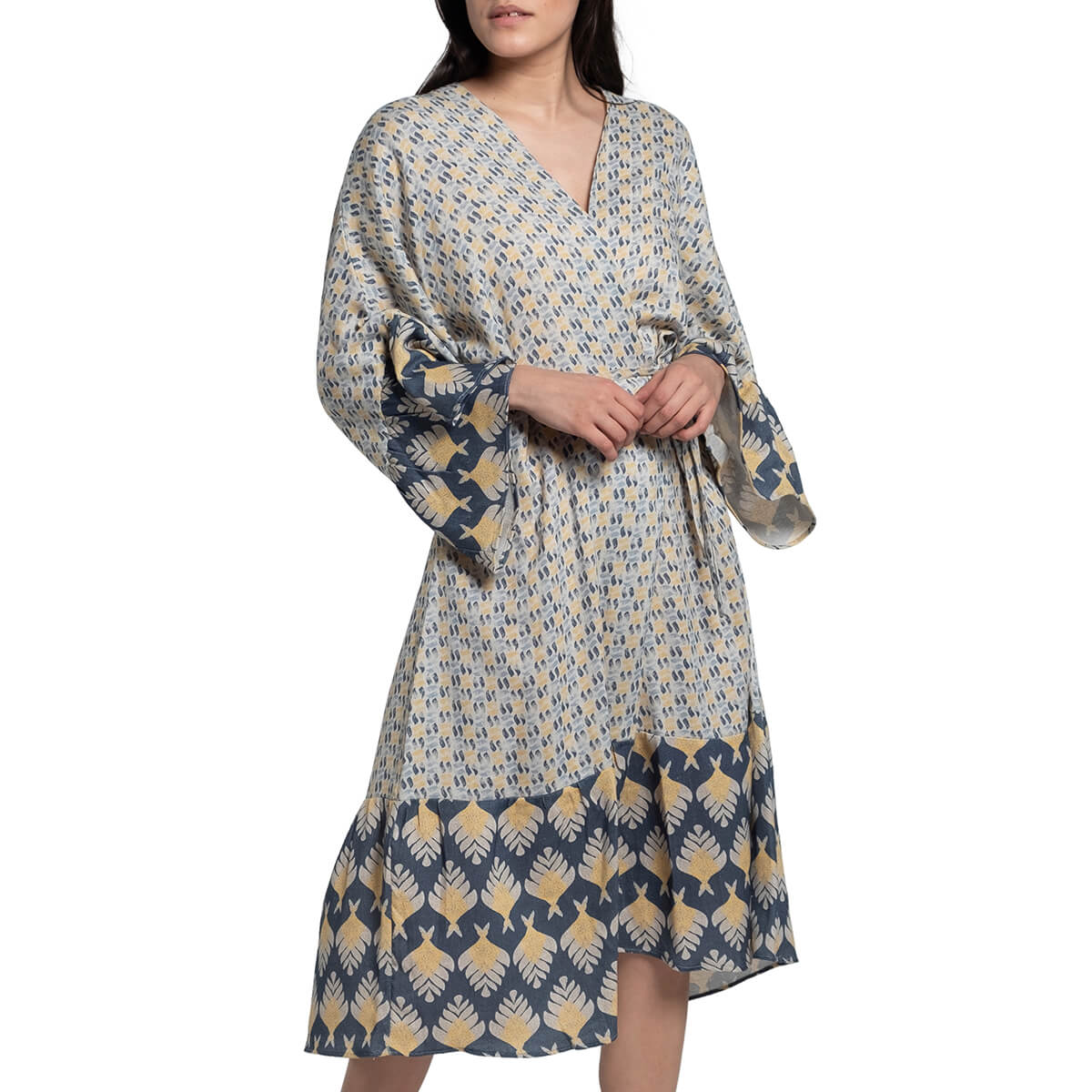 Printed Kimono Robe in color made of 100% Turkish cotton Turkish Towel Robe by buldano in Turkey