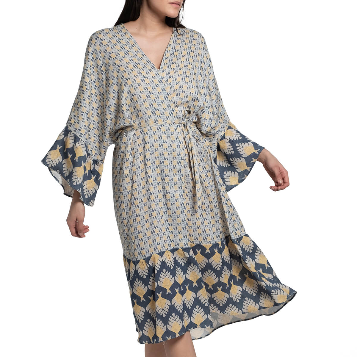Printed Kimono Robe in color made of 100% Turkish cotton Turkish Towel Robe by buldano in Turkey