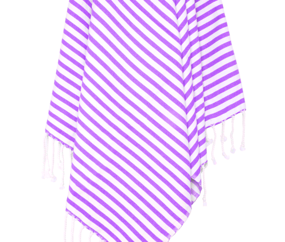 Striped Turkish Towel in Purple color made of 100% Turkish cotton Turkish Towel by buldano in Turkey