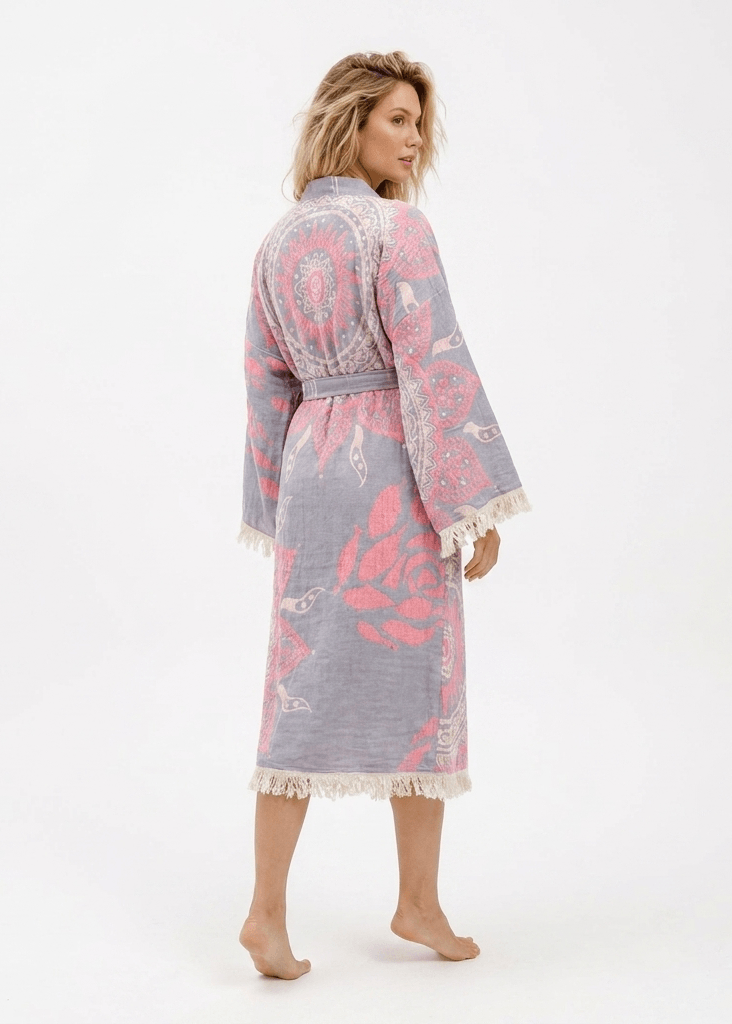 Boho Kimono in color made of 100% Turkish cotton Kimono by buldano in Turkey