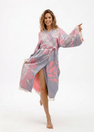 Boho Kimono in Purple color made of 100% Turkish cotton Kimono by buldano in Turkey