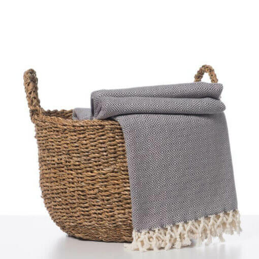 Diamond Weave Throw / Blanket in color made of 100% Turkish cotton Throw by buldano in Turkey
