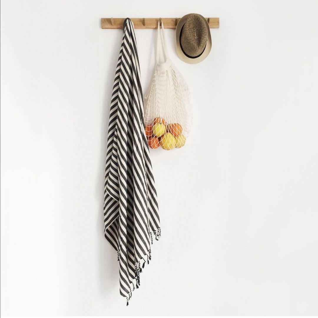 Vertical Striped Turkish Towel With Fringe in color made of 100% Turkish cotton Turkish Towel by buldano in Turkey