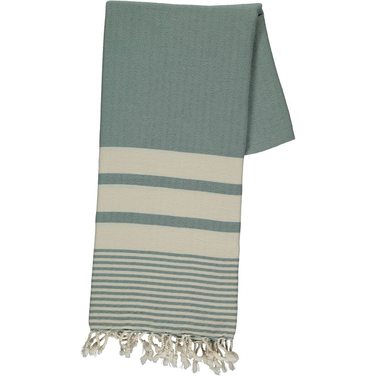 Multi Striped Turkish Towel in Almond Green color made of 100% Turkish cotton Turkish Towel by buldano in Turkey