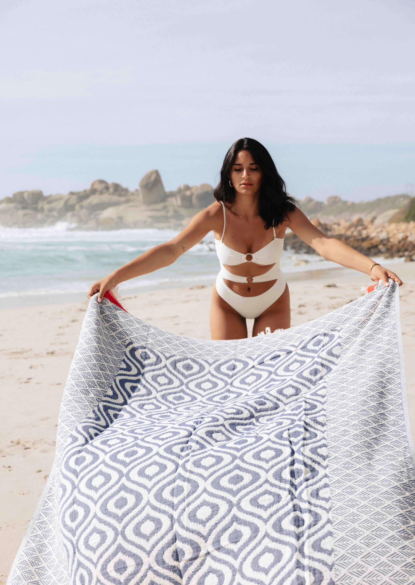 Jacquard Weave Super Soft Blanket in color made of 100% Turkish cotton Throw by buldano in Turkey