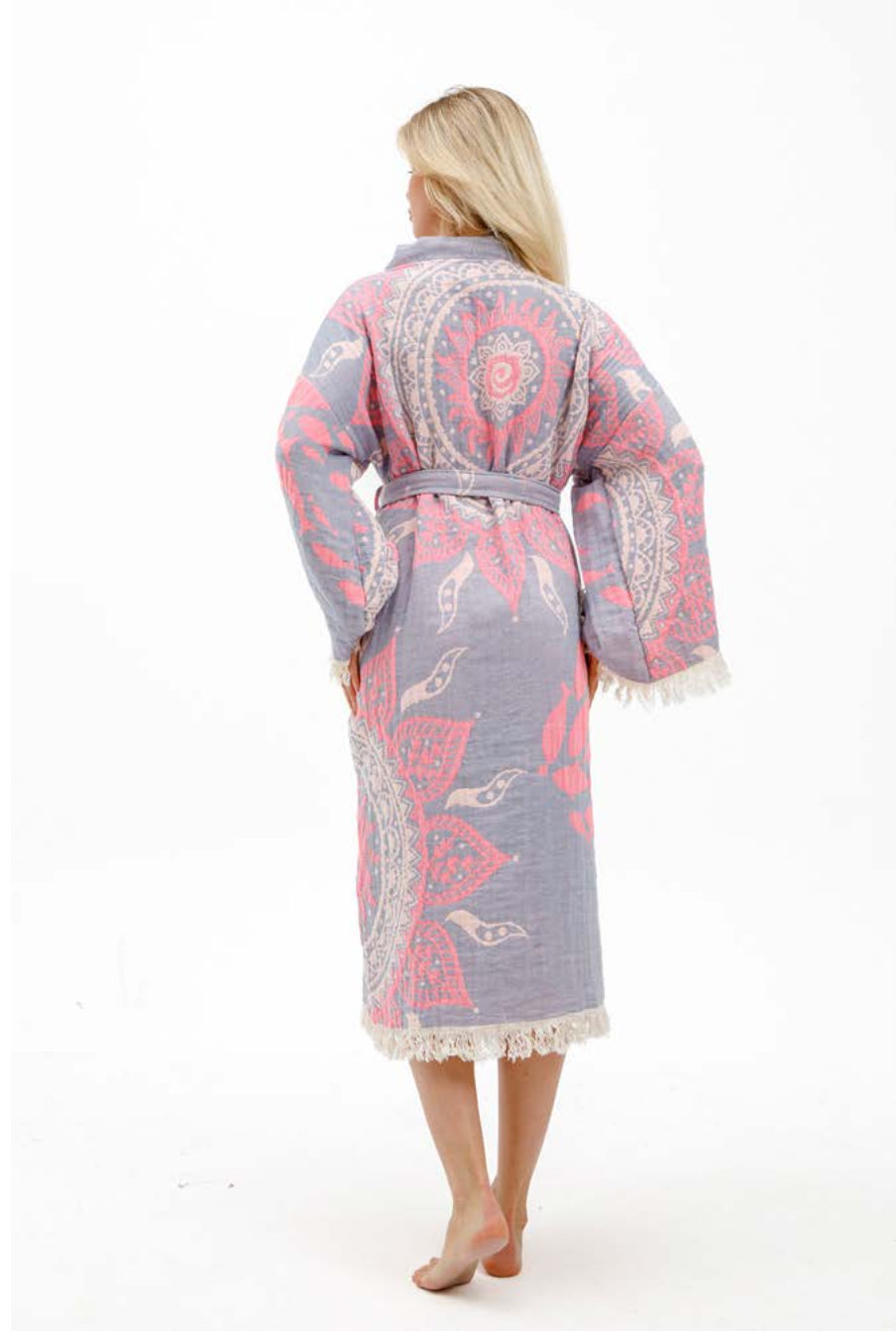 Boho Kimono in color made of 100% Turkish cotton Kimono by buldano in Turkey