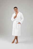 Organic Turkish Cotton Waffle Bathrobe – Lightweight Spa Robe for Men & Women in color made of 100% Turkish cotton Turkish Towel Robe by buldano in Turkey
