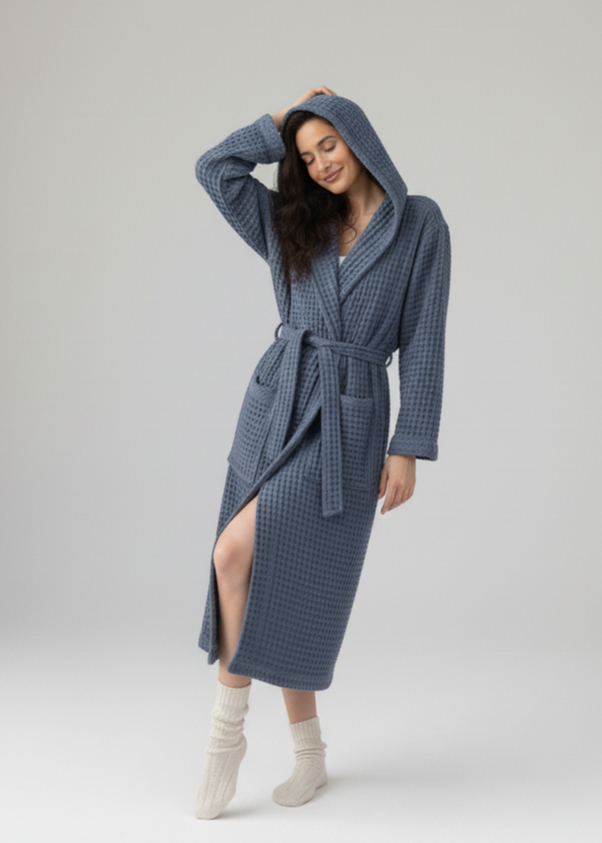waffle dressing gown cotton Organic Turkish Bathrobe – Lightweight Spa Robe for Men & Women Its timeless design and Size:17.5/36 Bachelorette & Engagement Party AL:April26