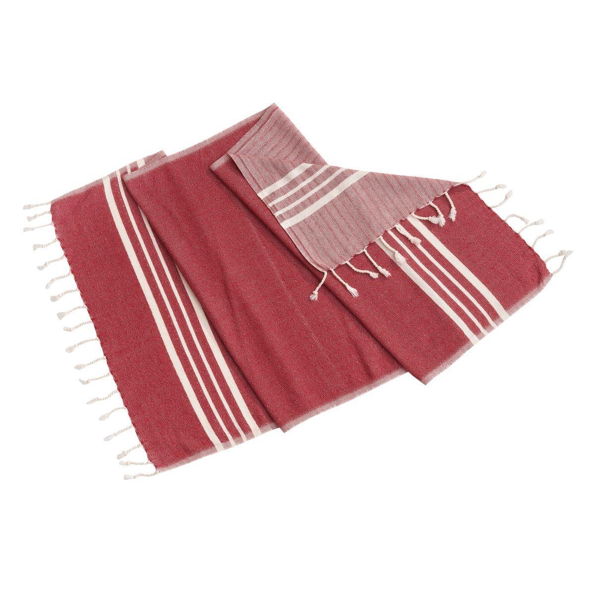 NAPKIN SIZE TURKISH TEA TOWEL in Burgundy color made of 100% Turkish cotton Turkish Towel by buldano in Turkey
