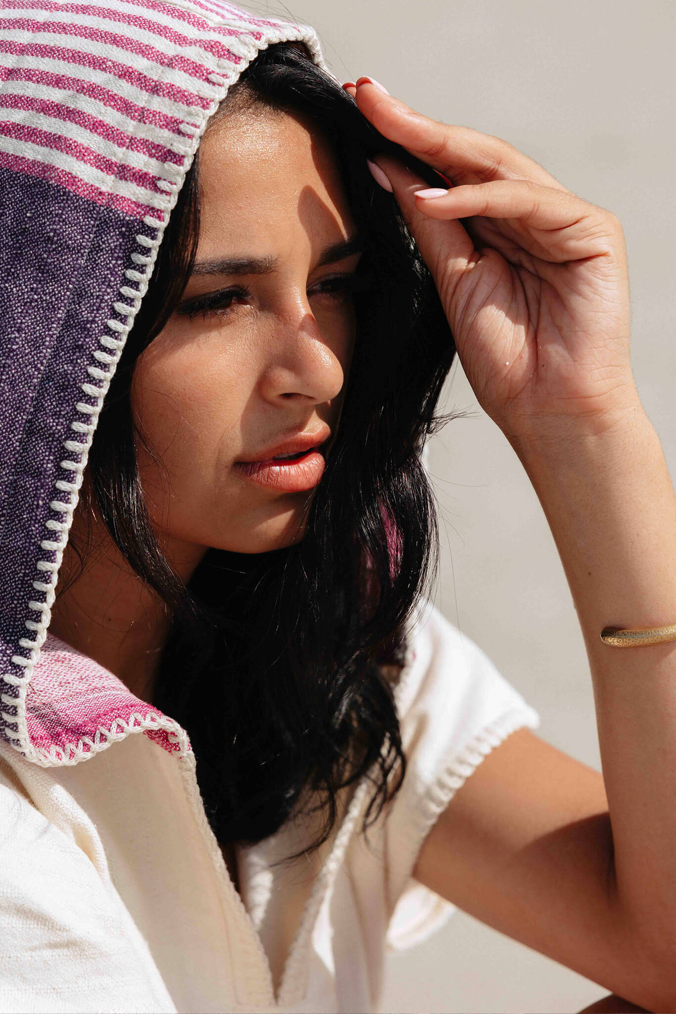 Multi Color Cover Up, Poncho in color made of 100% Turkish cotton Poncho by buldano in Turkey