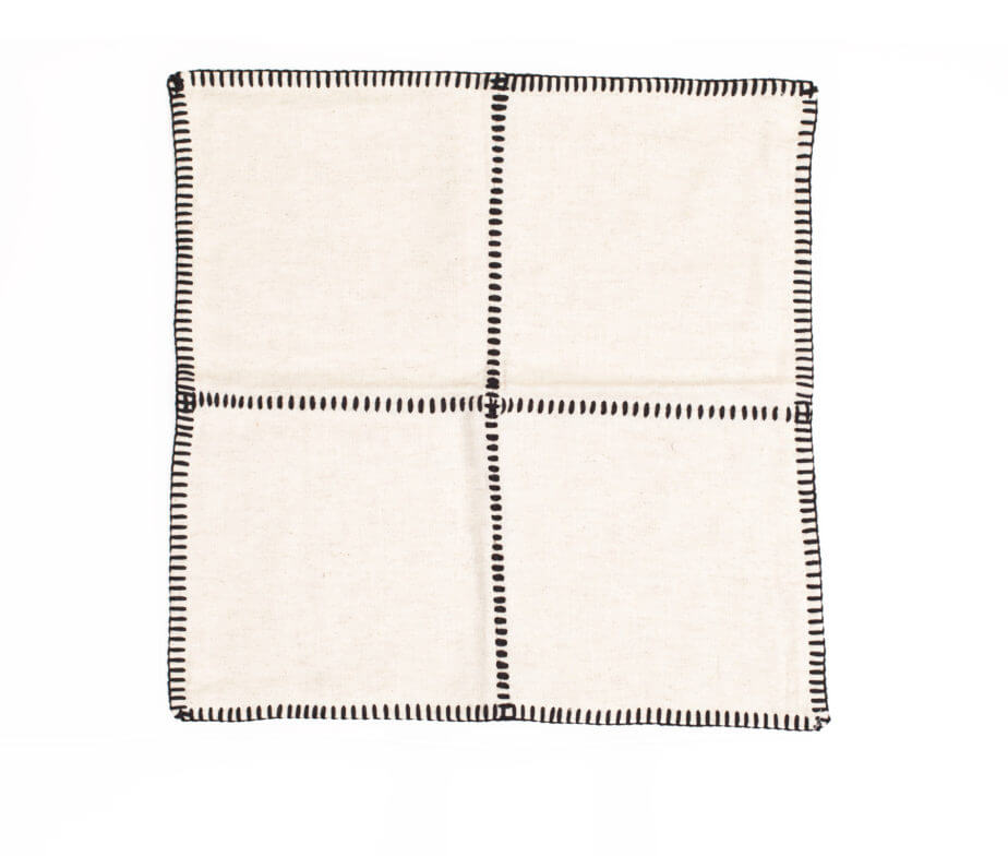 PATCHWORK LINEN/COTTON PILLOW COVER in color made of 100% Turkish cotton Pillow Cover by buldano in Turkey