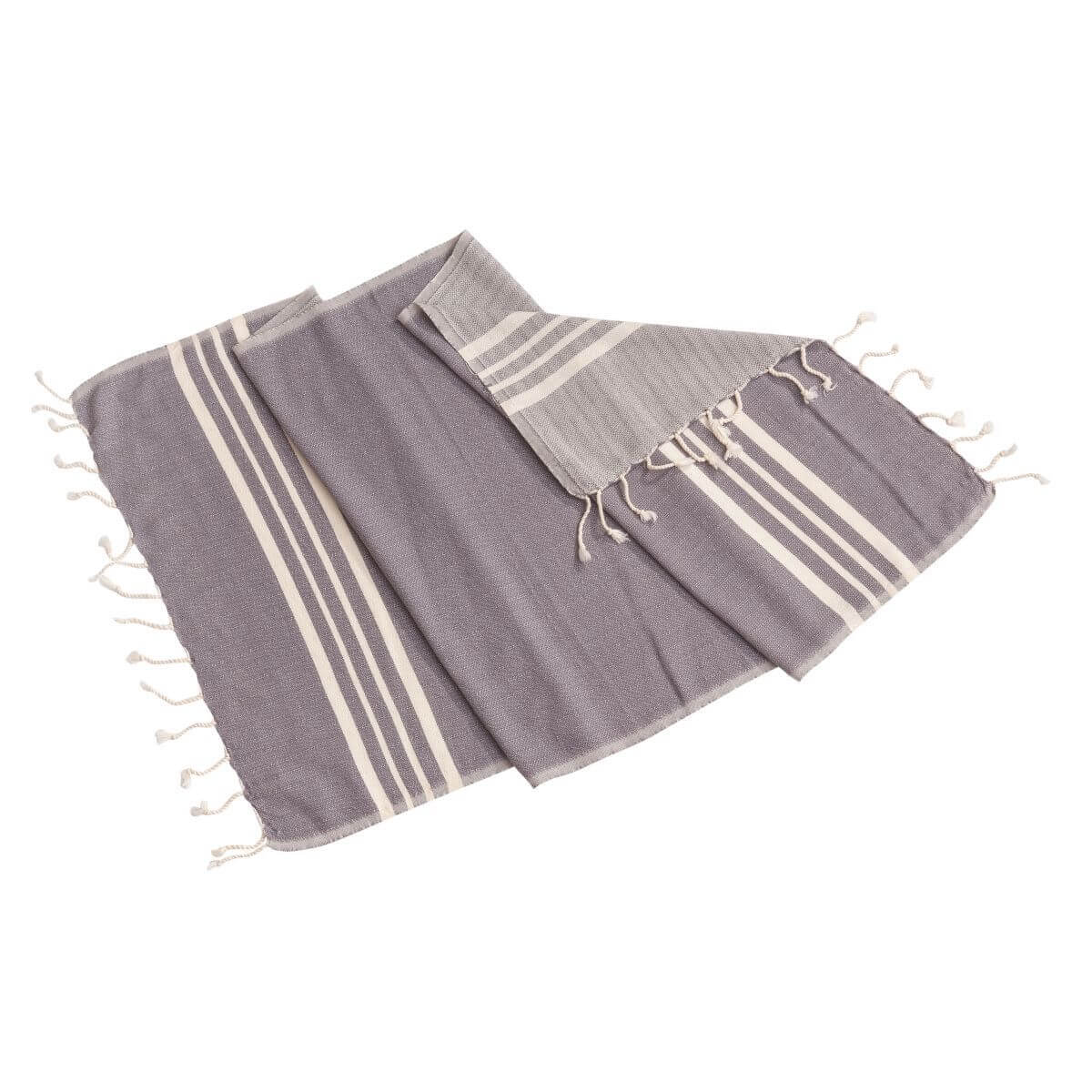 100% COTTON MULTI COLOR TEA TOWEL HAND TOWEL in Dark Grey color made of 100% Turkish cotton Turkish Towel by buldano in Turkey