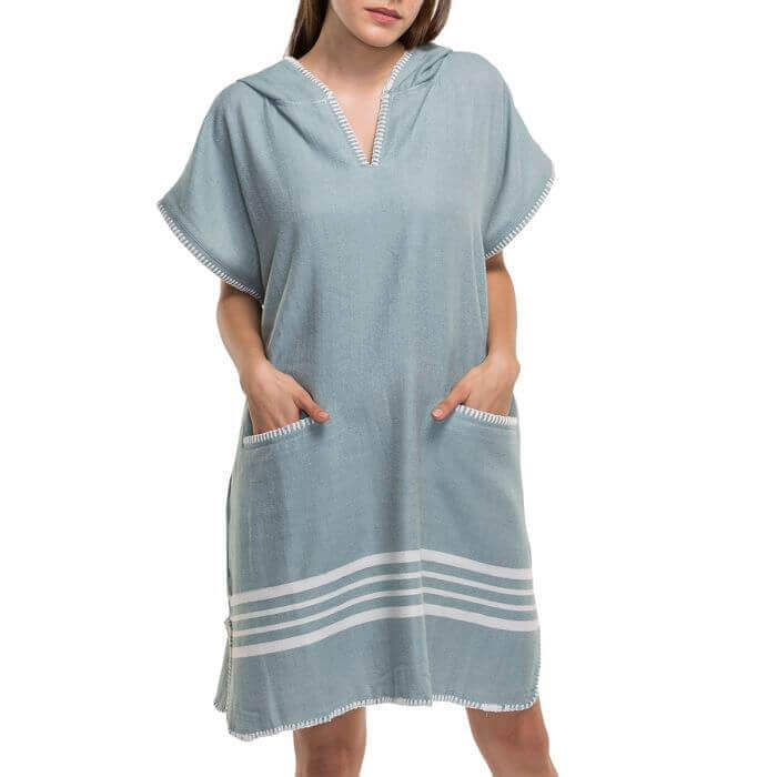 Beach Cover Up with Hood - Turkish Towels for Beach and Bath | Buldano.com