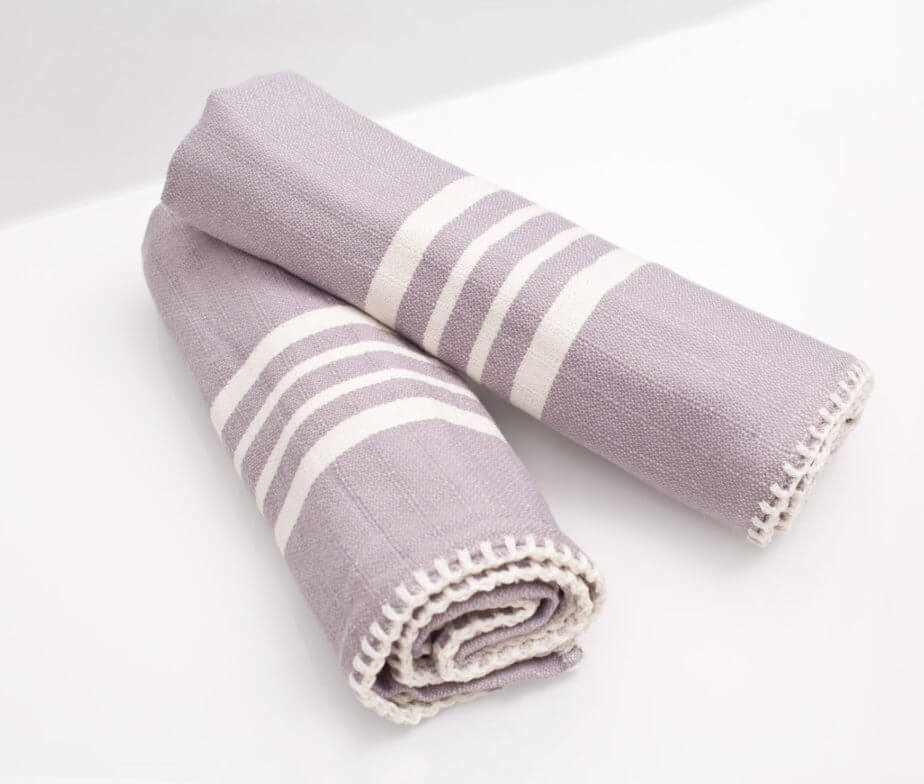 Farmhouse Hand Towel , Without Fringes ( Set of 2 )